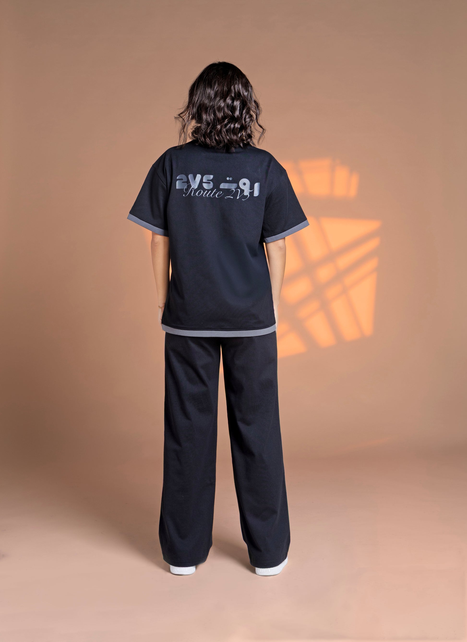 Women's Black Two-Piece Set – T-Shirt & Pants